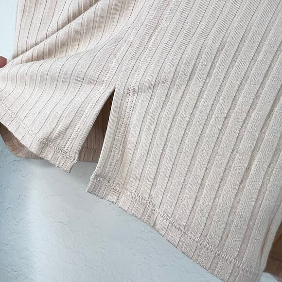 NWT Aerie Ribbed Lace Applique Crop Top / Longline Bralette Medium Sandalwood - Picture 4 of 7